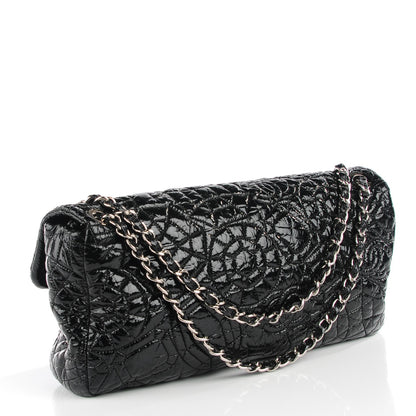 Chanel Vinyl Graphic Edge Flap Black 3 of 7