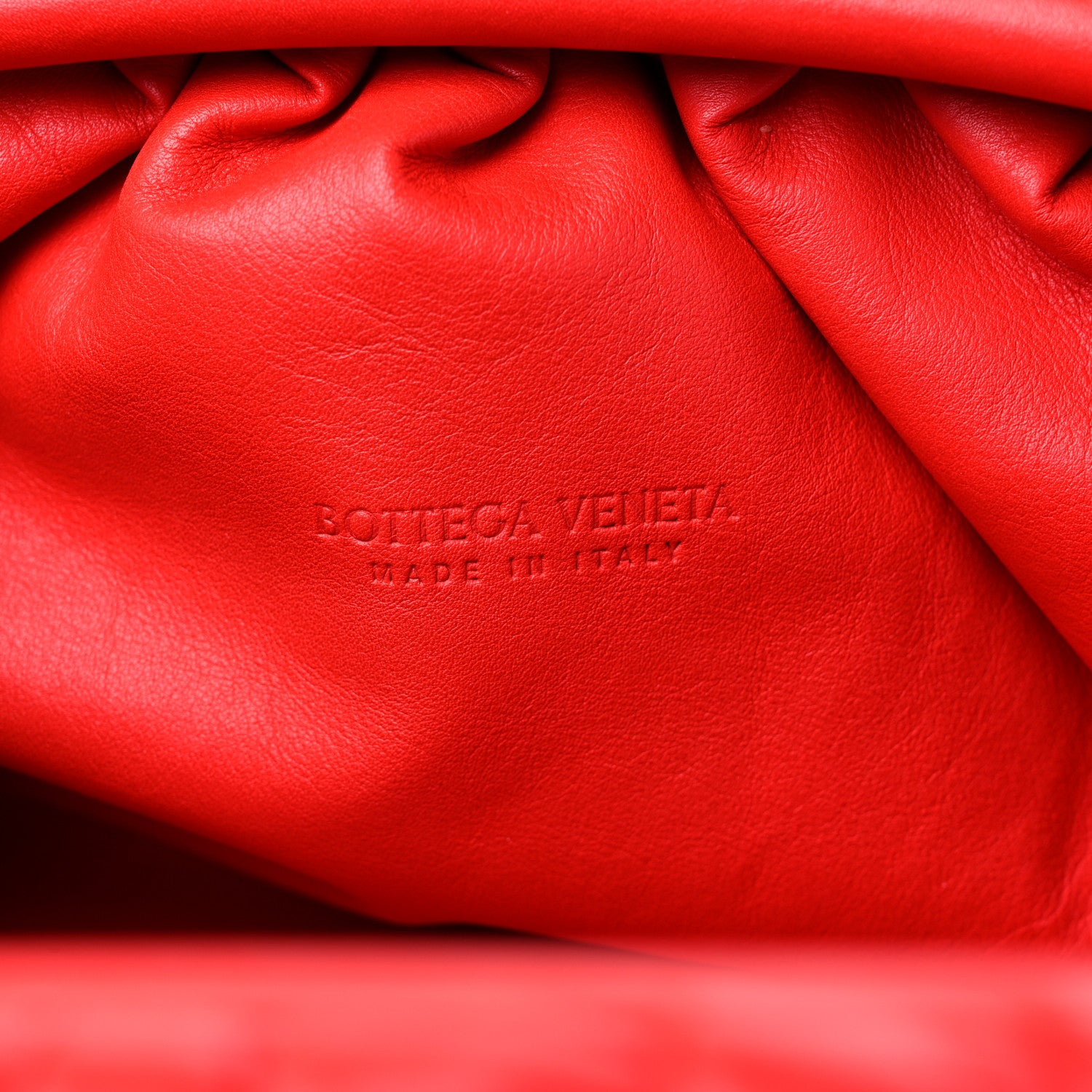 Bottega Veneta Smooth Butter Calf The Pouch Oversized Clutch Bright Red 6 of 9