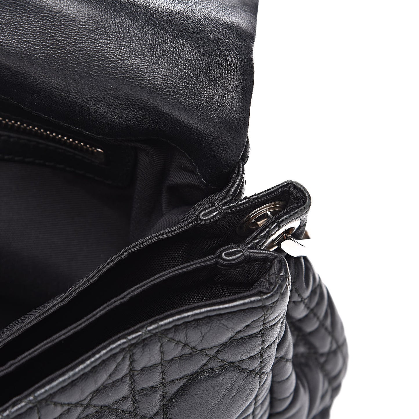 Lambskin Cannage New Lock Flap Black