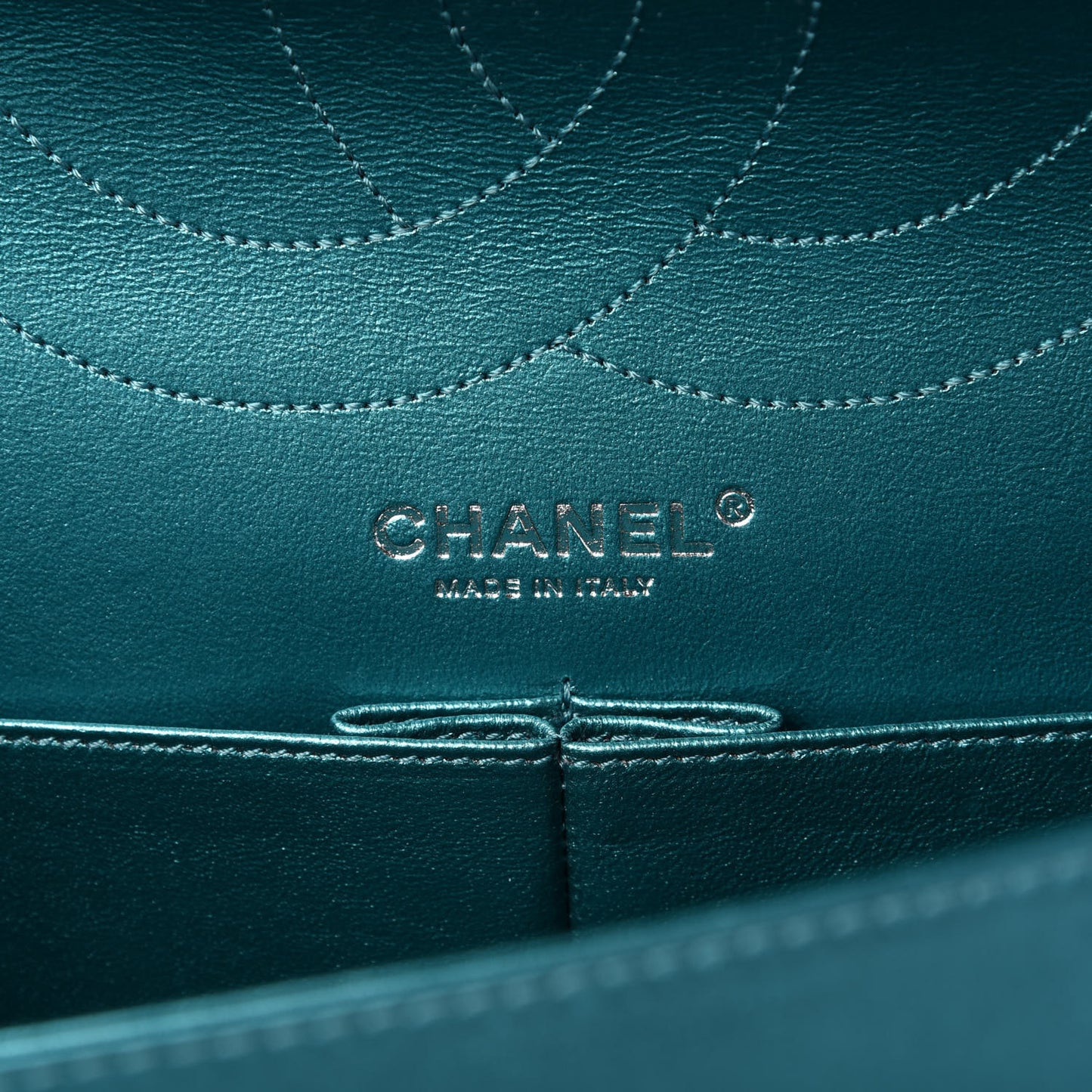 Metallic Calfskin Quilted 2.55 Reissue 226 Flap Turquoise