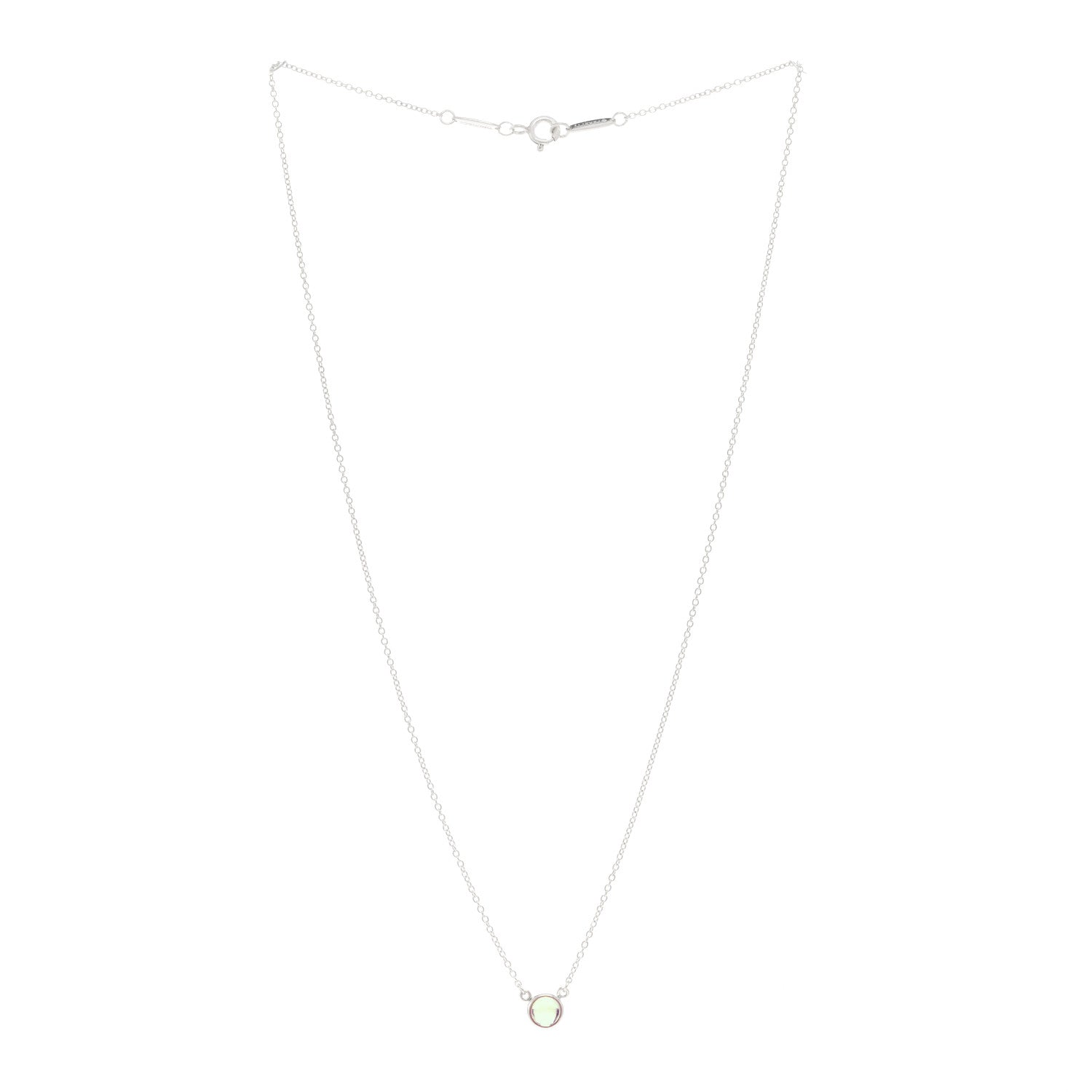 Tiffany Sterling Silver Moonstone Elsa Peretti Color By The Yard Necklace 3 of 4