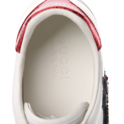 Gucci Calfskin Web Studded Arrow Ace Sneakers 38 White 7 of 10