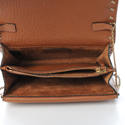 Valentino Garavani Grained Calfskin Rockstud Rolling Wallet on Chain Light Cuir 5 of 8