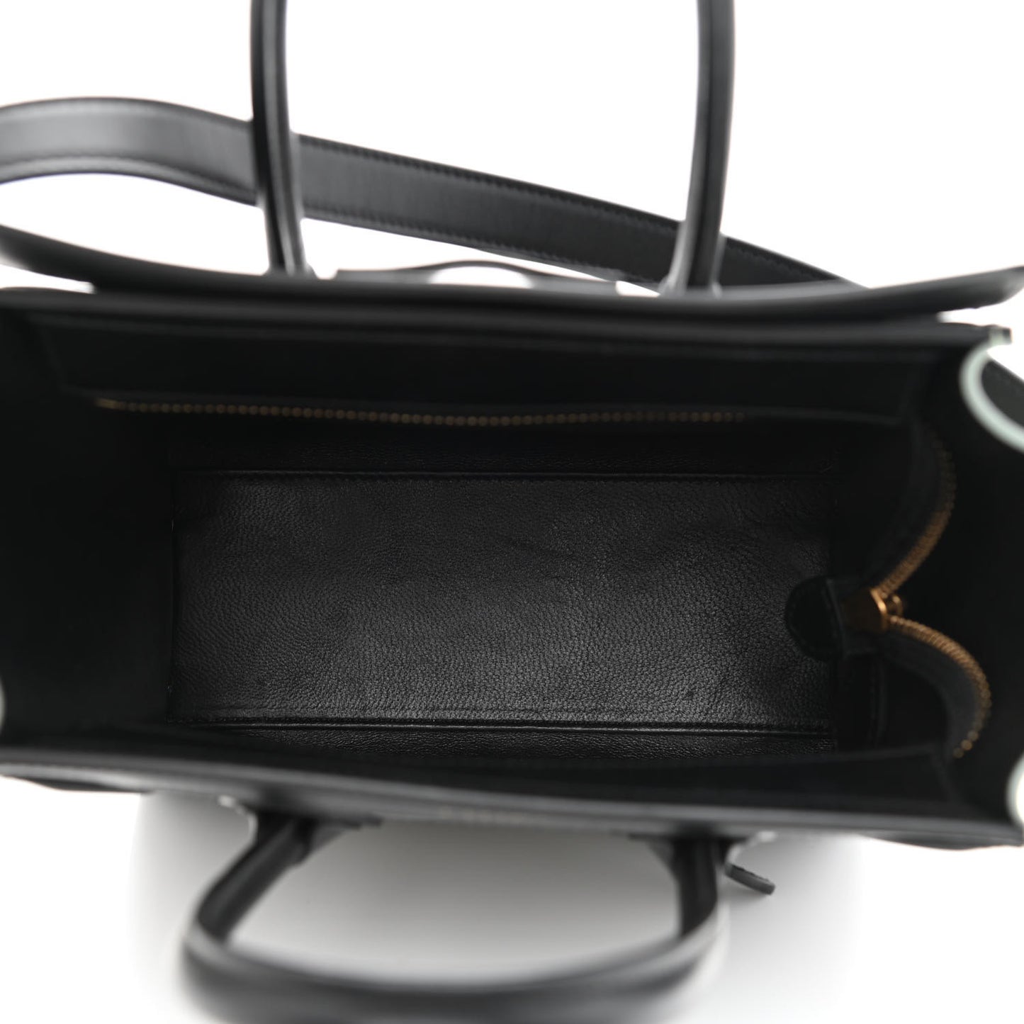 Calfskin Nano Tri-Color Luggage Zinc Almond