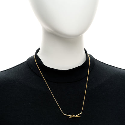 Tiffany 18K Yellow Gold Knot Necklace 2 of 6