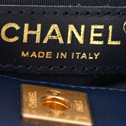 Chanel Lambskin Quilted In The Loop Backpack Bag Navy 6 of 11