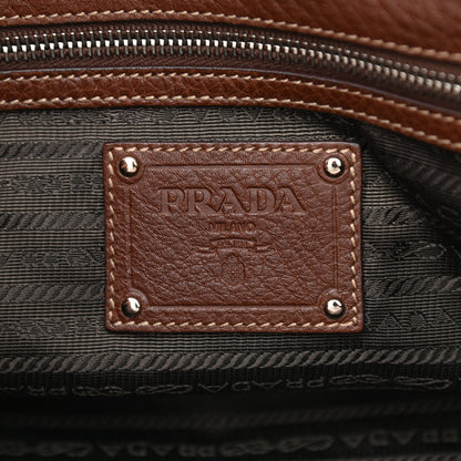 Prada Vitello Daino Tote Palissandro 6 of 9