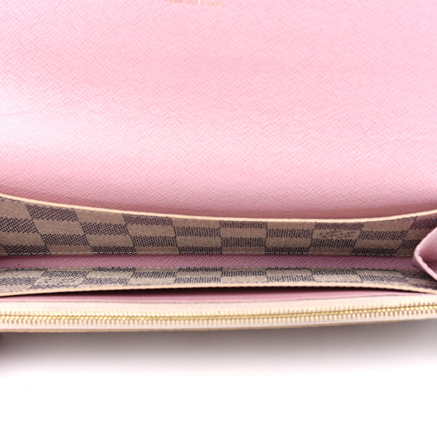 Damier Azur Emilie Wallet Rose Ballerine