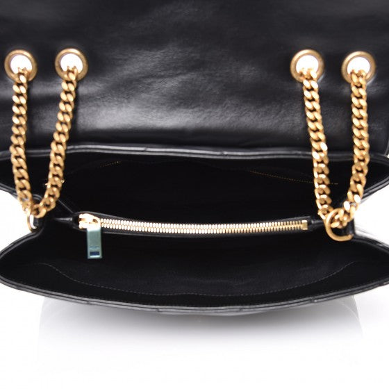 Saint Laurent Calfskin Y Quilted Monogram Medium Loulou Chain Satchel Black 5 of 8