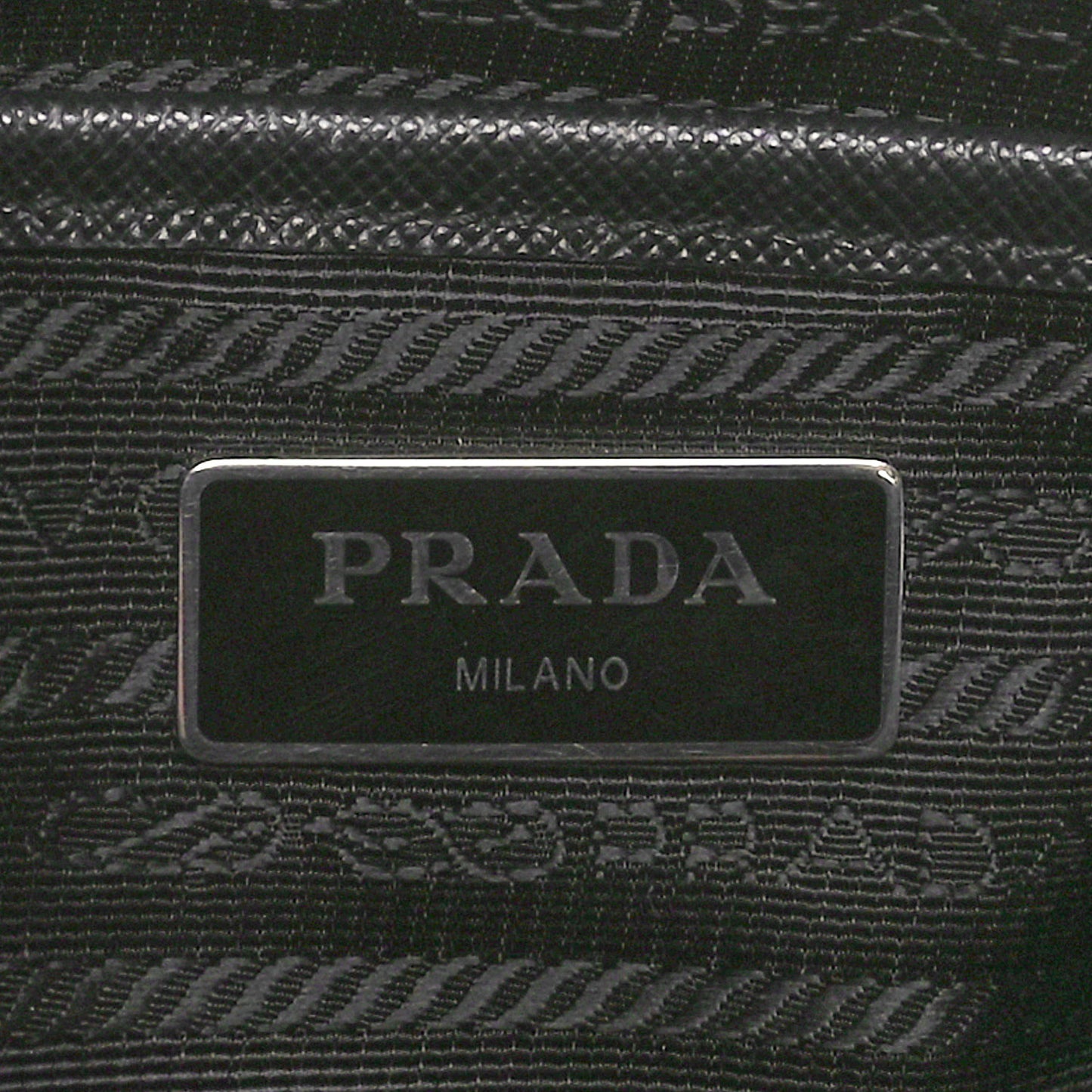 Tessuto Nylon Saffiano Small Backpack Black