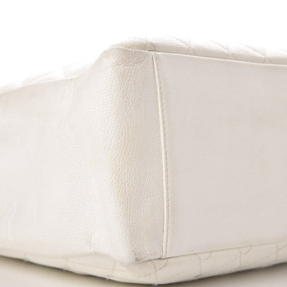 Chanel Caviar Quilted Grand Shopping Tote GST White 10 of 17