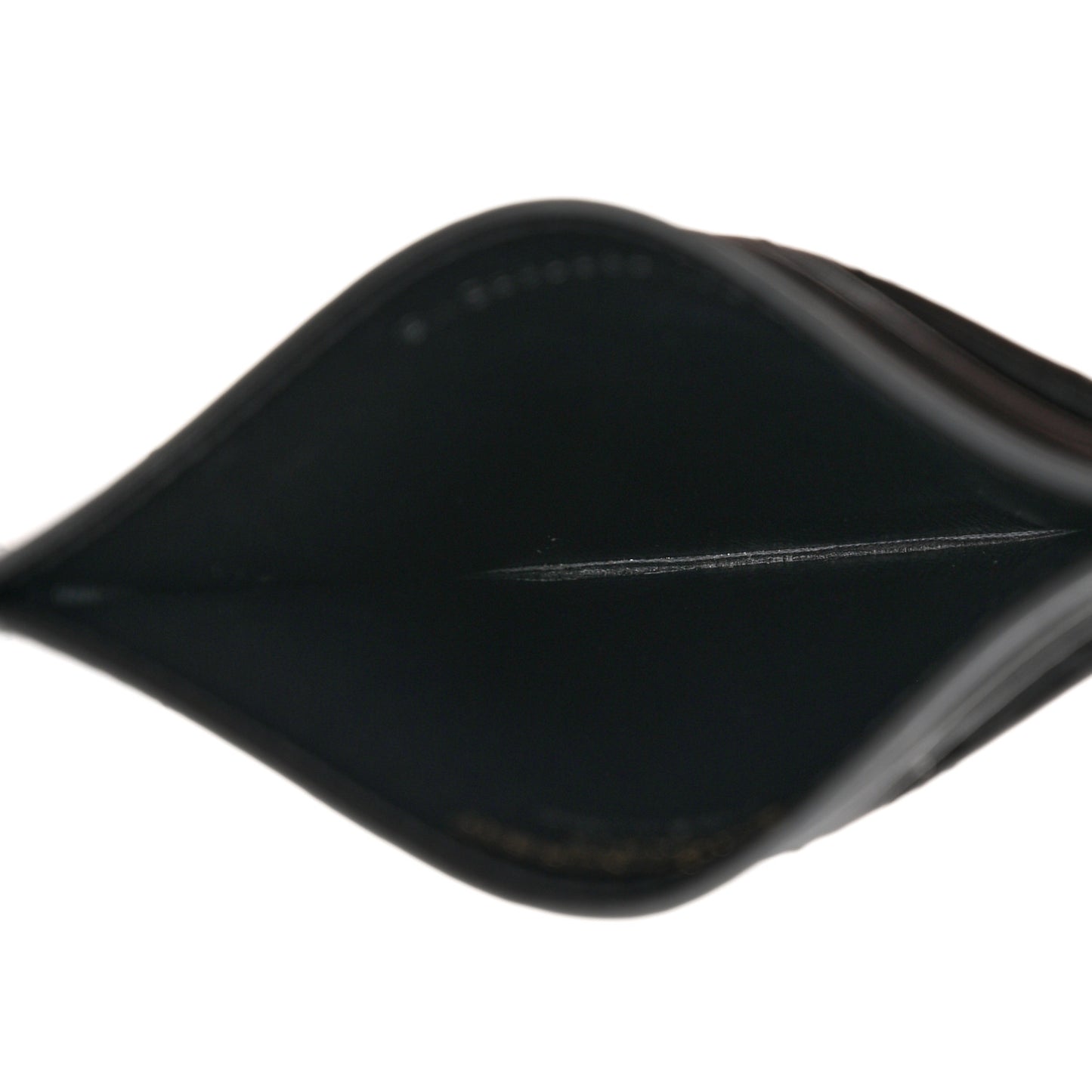 Lambskin Quilted Gaby Credit Card Case Black