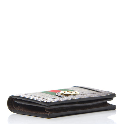 Gucci GG Supreme Monogram Web Ophidia Card Case Beige New Acero 4 of 6