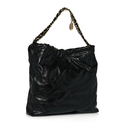 Chanel Shiny Calfskin Quilted Chanel 22 Black 4 of 14