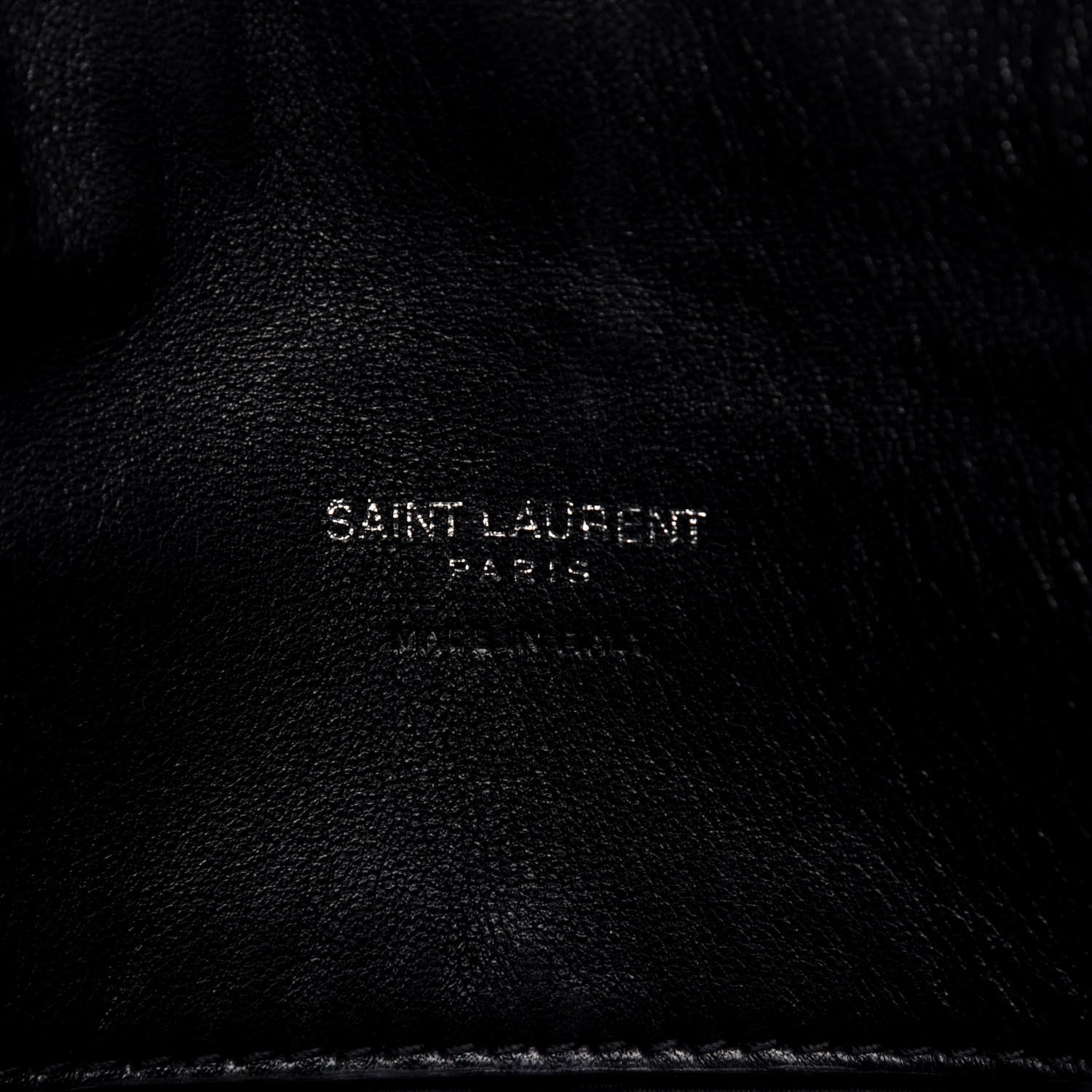Saint Laurent Lambskin Monogram Loulou Puffer Pouch Clutch Black 7 of 17