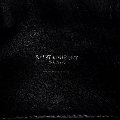 Saint Laurent Lambskin Monogram Loulou Puffer Pouch Clutch Black 7 of 17
