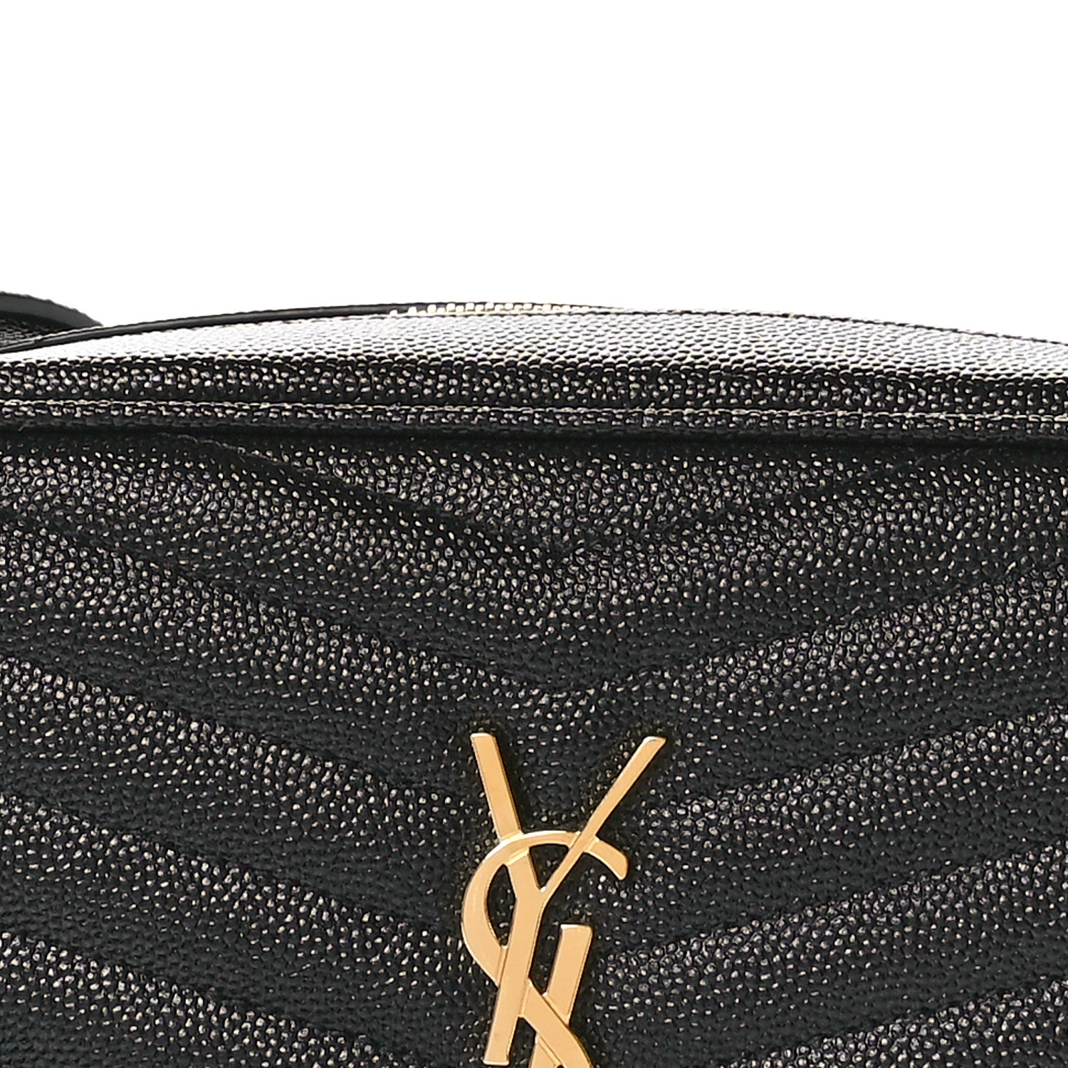 Saint Laurent Grain De Poudre Matelasse Monogram Mini Lou Camera Bag Black 8 of 10