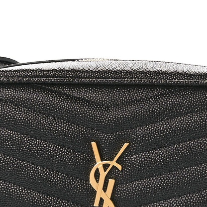 Saint Laurent Grain De Poudre Matelasse Monogram Mini Lou Camera Bag Black 8 of 10