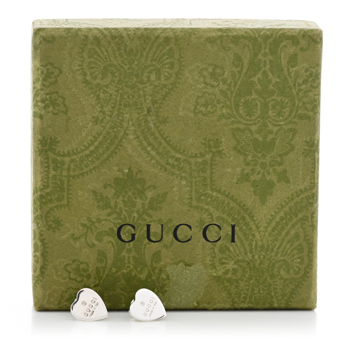 Sterling Silver Trademark Heart Stud Earrings