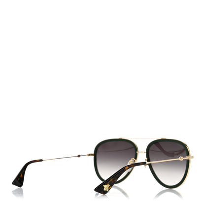 Gucci Web Aviator Sunglasses GG0062S Green Red 4 of 8