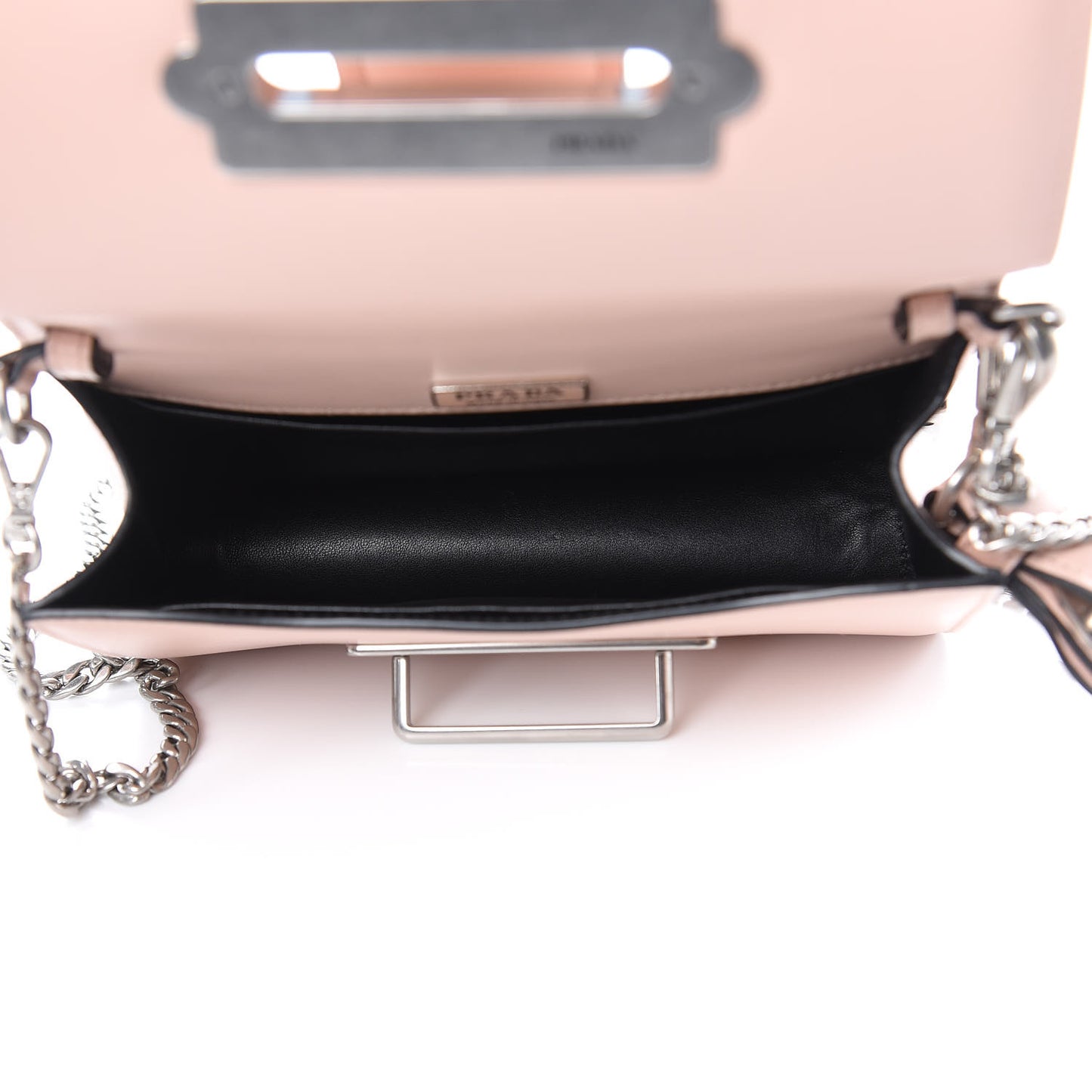 Spazzolato Soft Calf Cahier Chain Wristlet Clutch Pesca