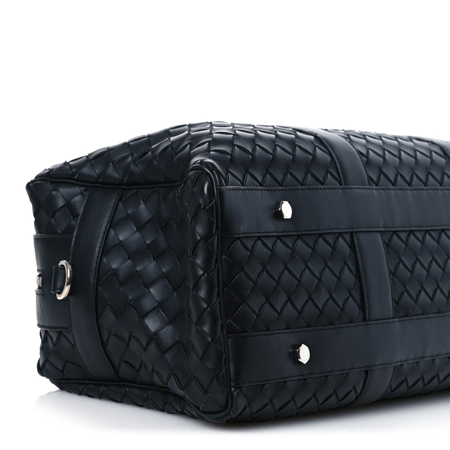 Bottega Veneta Calfskin Intrecciato Hydrology Gym Bag Black 7 of 13