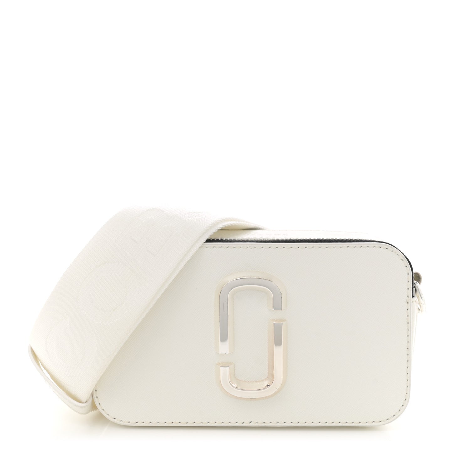 Saffiano Small Snapshot Camera Bag White