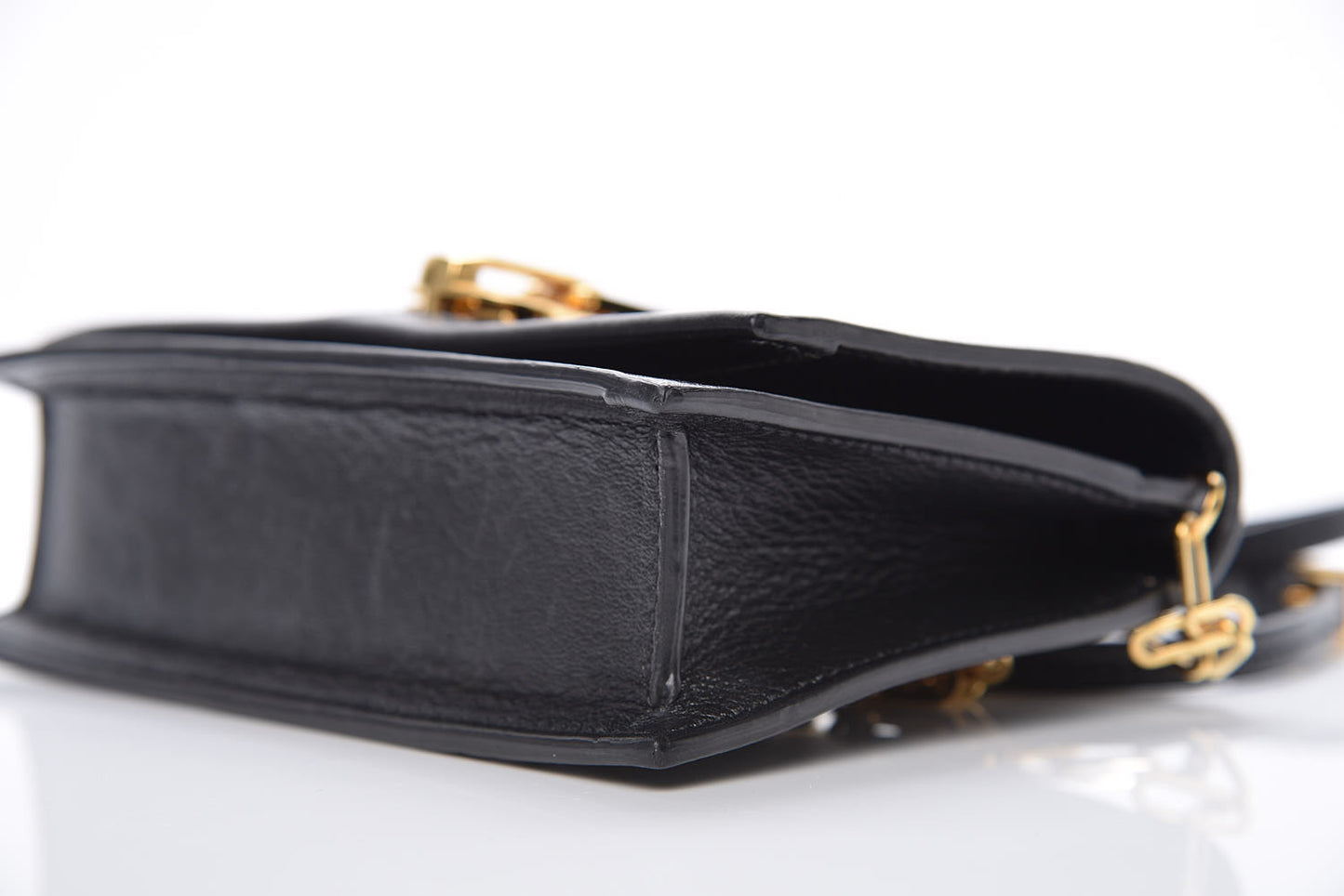 Calfskin Sedgwick Zip Clutch Black