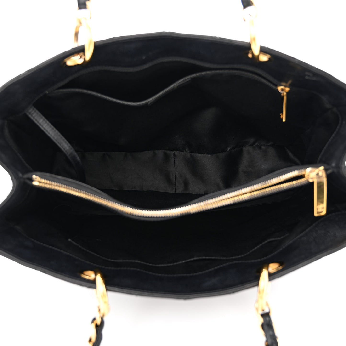 Caviar Quilted Grand Shopping Tote GST Black
