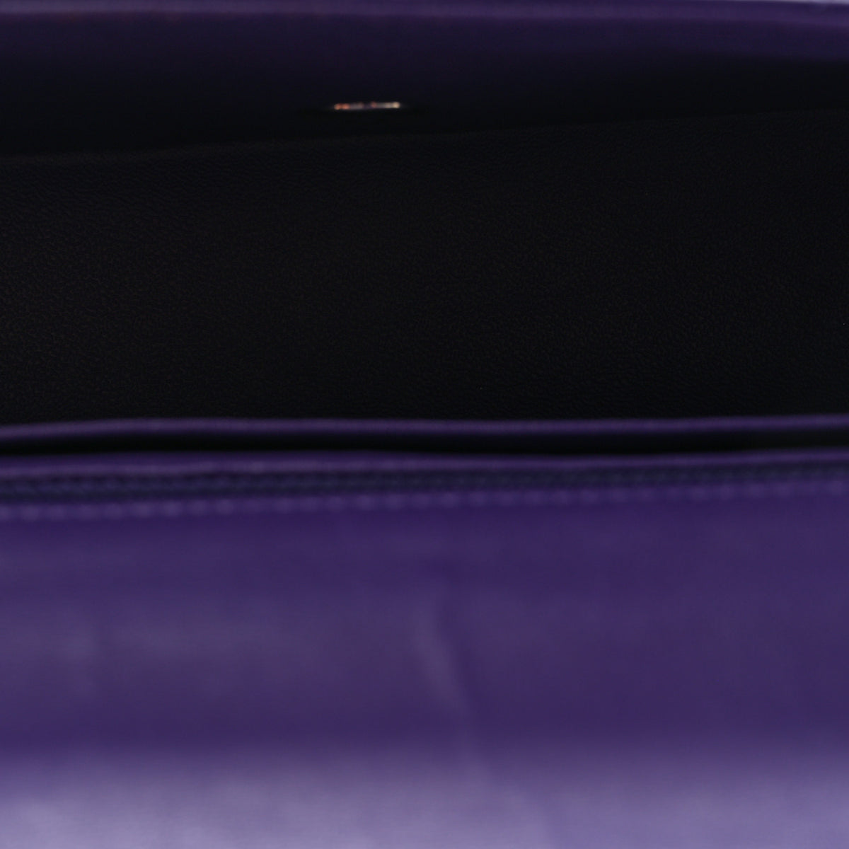 Lambskin Quilted Mini Rectangular Flap Purple