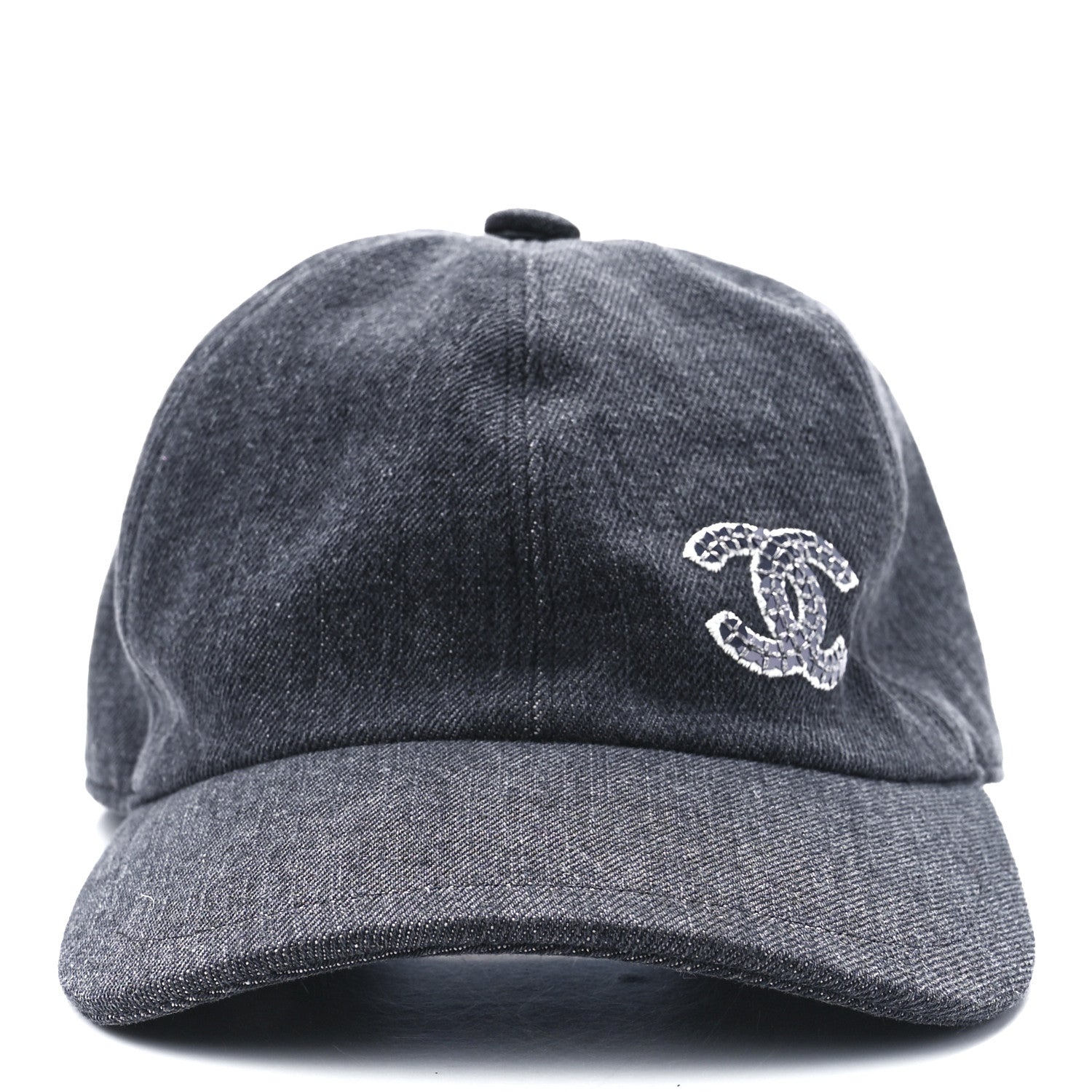 Chanel Cotton Sequin CC Cap Hat Black 2 of 7