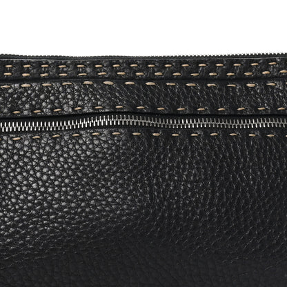 Fendi Calfskin Romano Selleria Chain Shoulder Bag Black 6 of 9