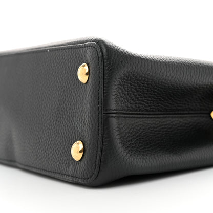 Louis Vuitton Taurillon Capucines MM Black Arizona Beige Ruby Red 9 of 10