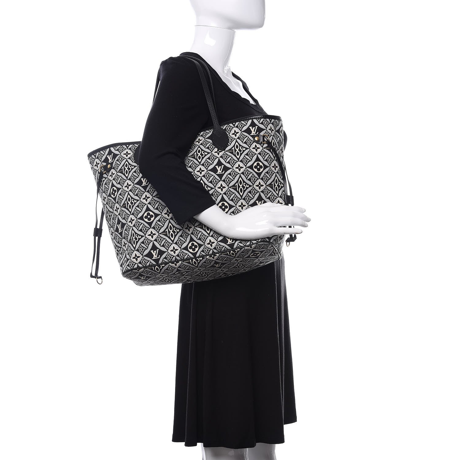 Louis Vuitton Jacquard Since 1854 Neverfull MM Grey 2 of 11