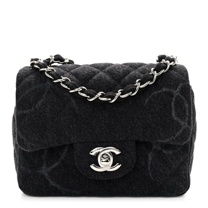 Chanel Denim CC Quilted Mini Square Flap Black 1 of 9
