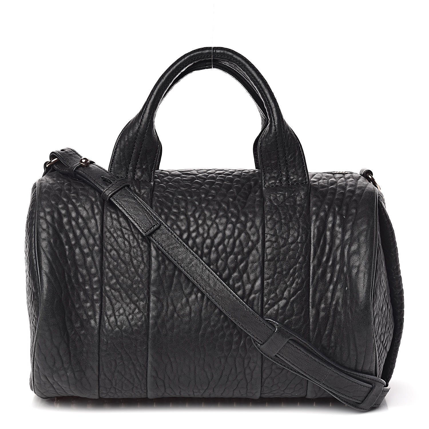 Alexander Wang Pebbled Lambskin Rocco Black Rose Gold Hardware 1 of 9