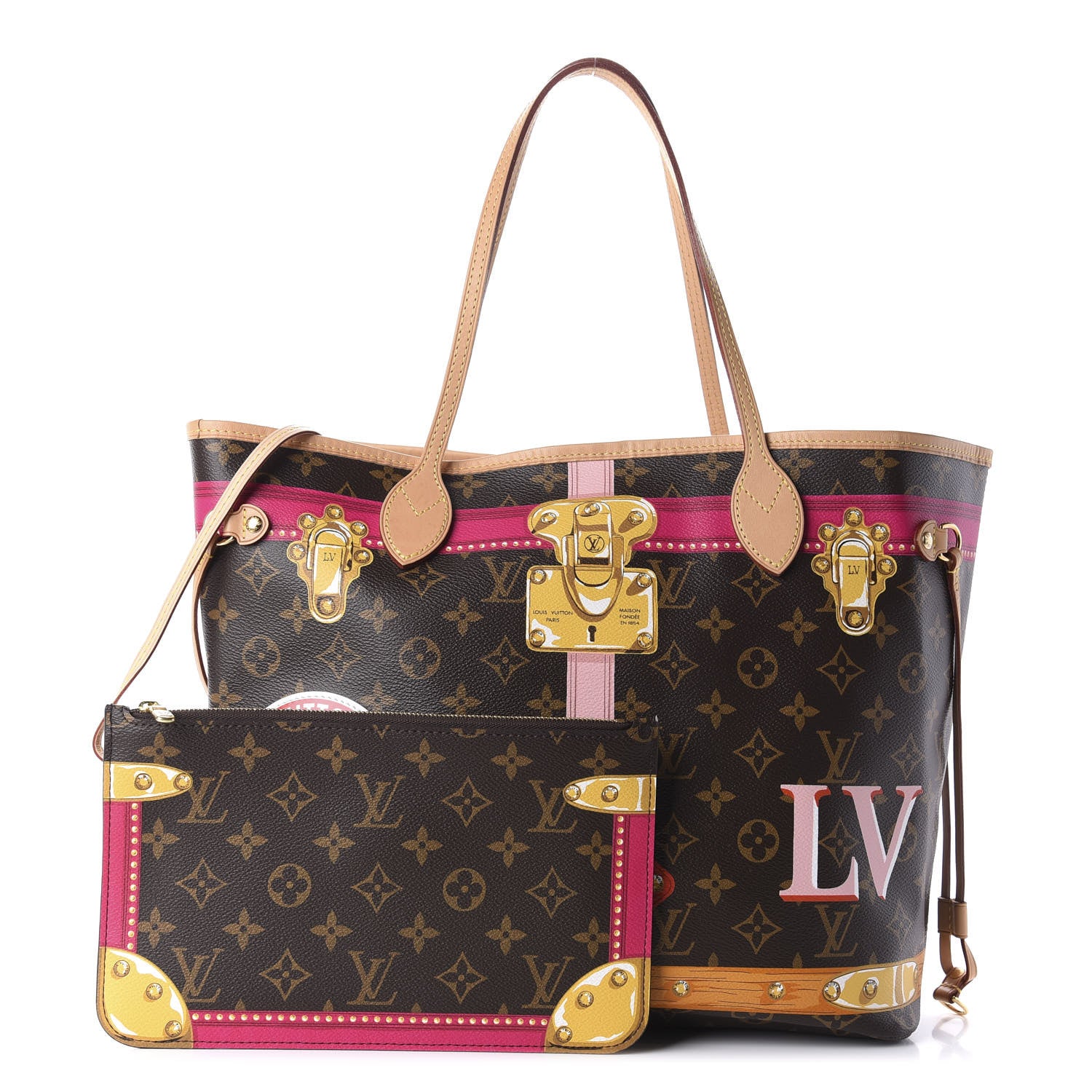Louis Vuitton Monogram Summer Trunks Neo Neverfull MM 1 of 12