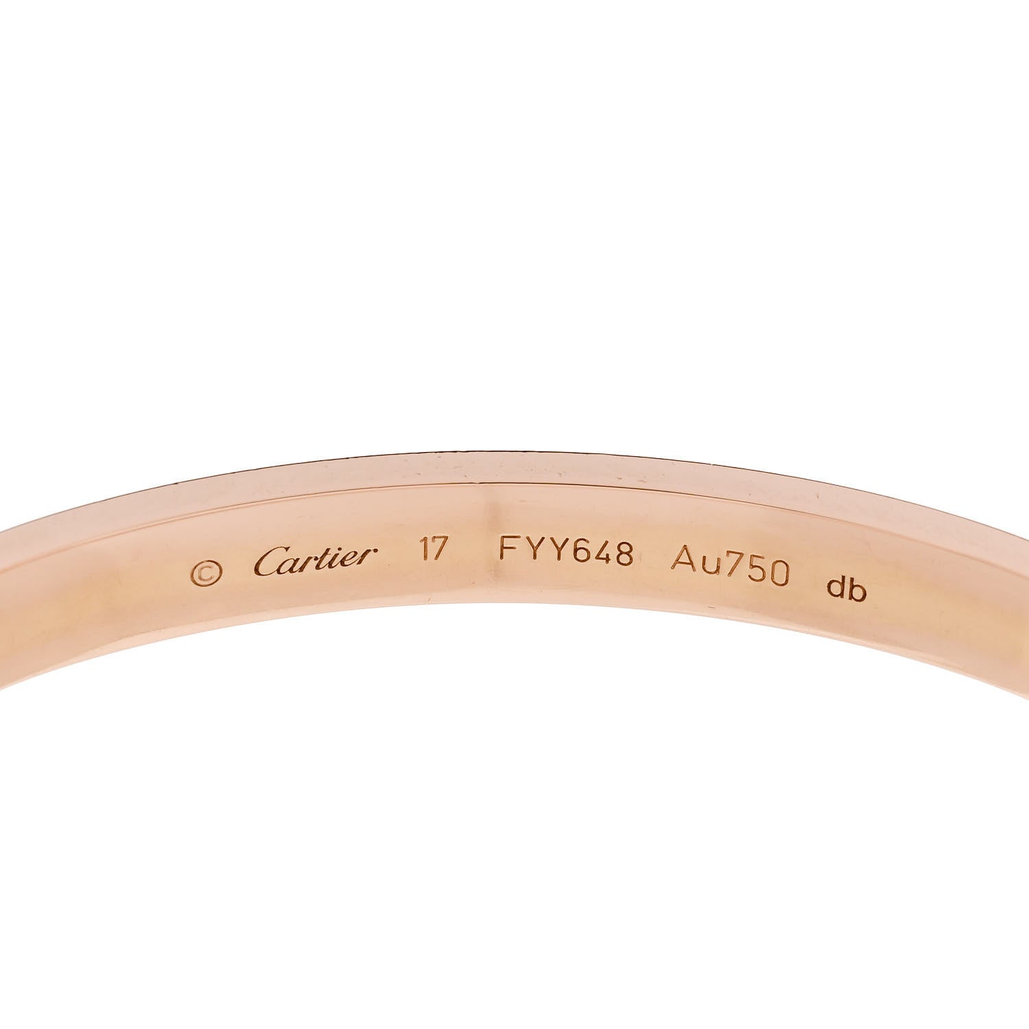 Cartier 18K Pink Gold LOVE Bracelet 17 4 of 5