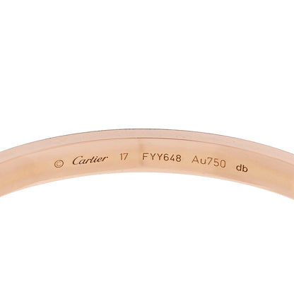 Cartier 18K Pink Gold LOVE Bracelet 17 4 of 5