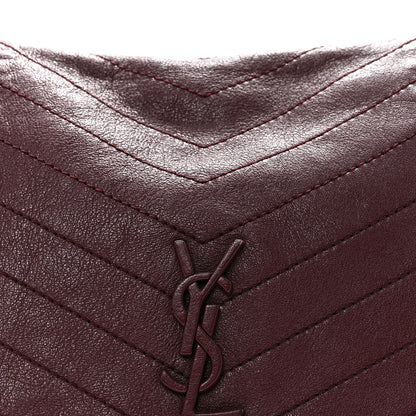 Saint Laurent Vintage Lambskin Chevron Monogram Medium Nolita  Amaranto 8 of 13