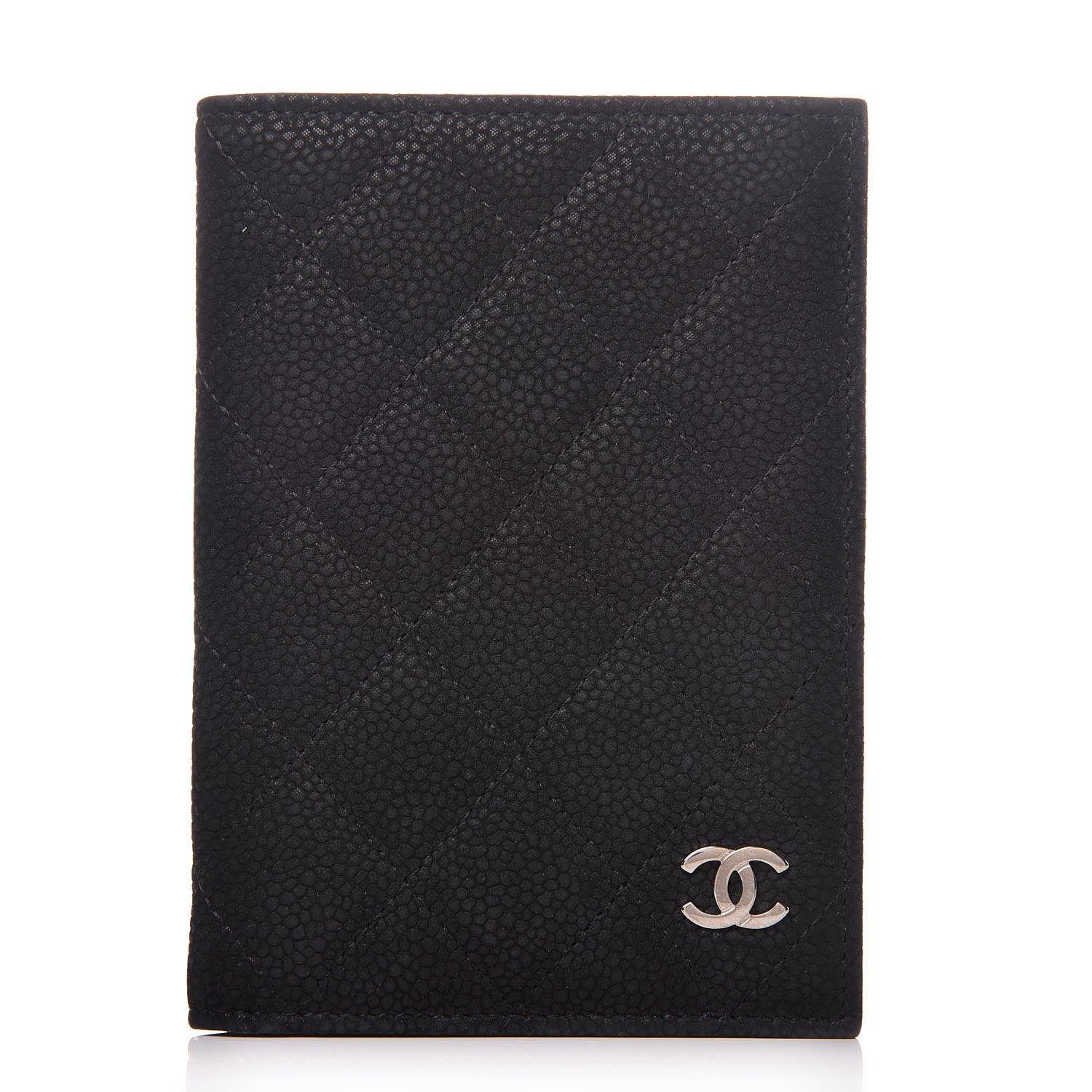 Chanel Iridescent Caviar Quilted Passport Holder Black 1 of 8