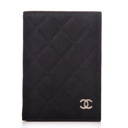 Chanel Iridescent Caviar Quilted Passport Holder Black 1 of 8