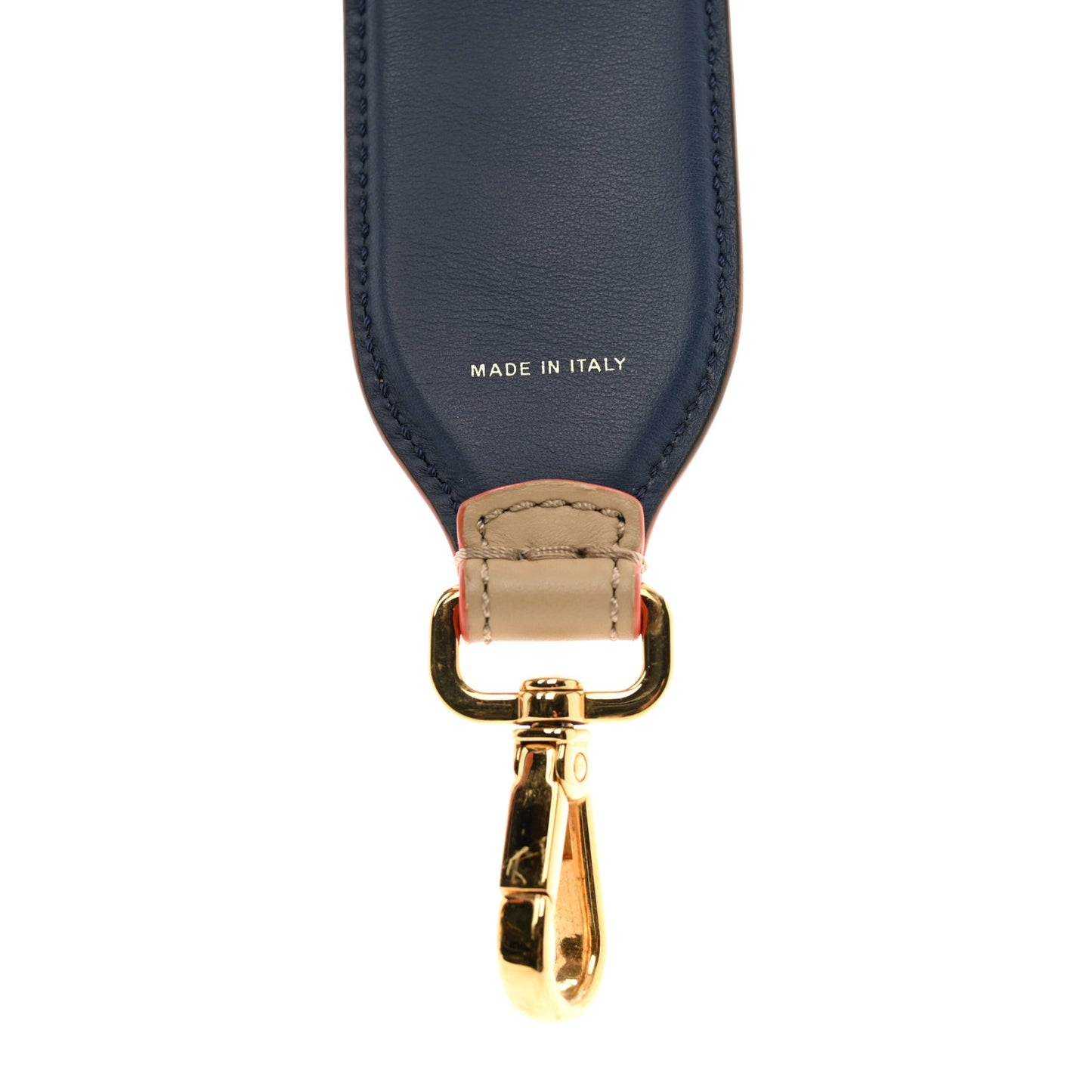 Vitello Century Plexiglass Bi-Color Studded Strap You Amido Blu Scuro