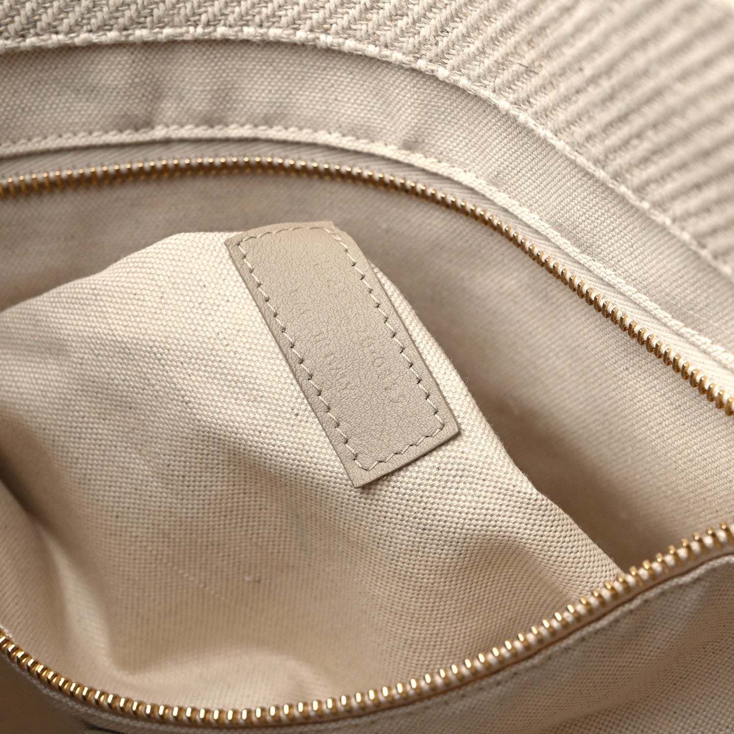 Saint Laurent Linen Calfskin Rive Gauche Tote Beige Sea Salt 7 of 16