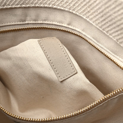 Saint Laurent Linen Calfskin Rive Gauche Tote Beige Sea Salt 7 of 16