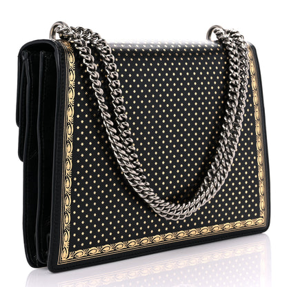 Gucci X SEGA Calfskin GUCCY Stars Medium Dionysus Shoulder Bag Black Gold 3 of 11