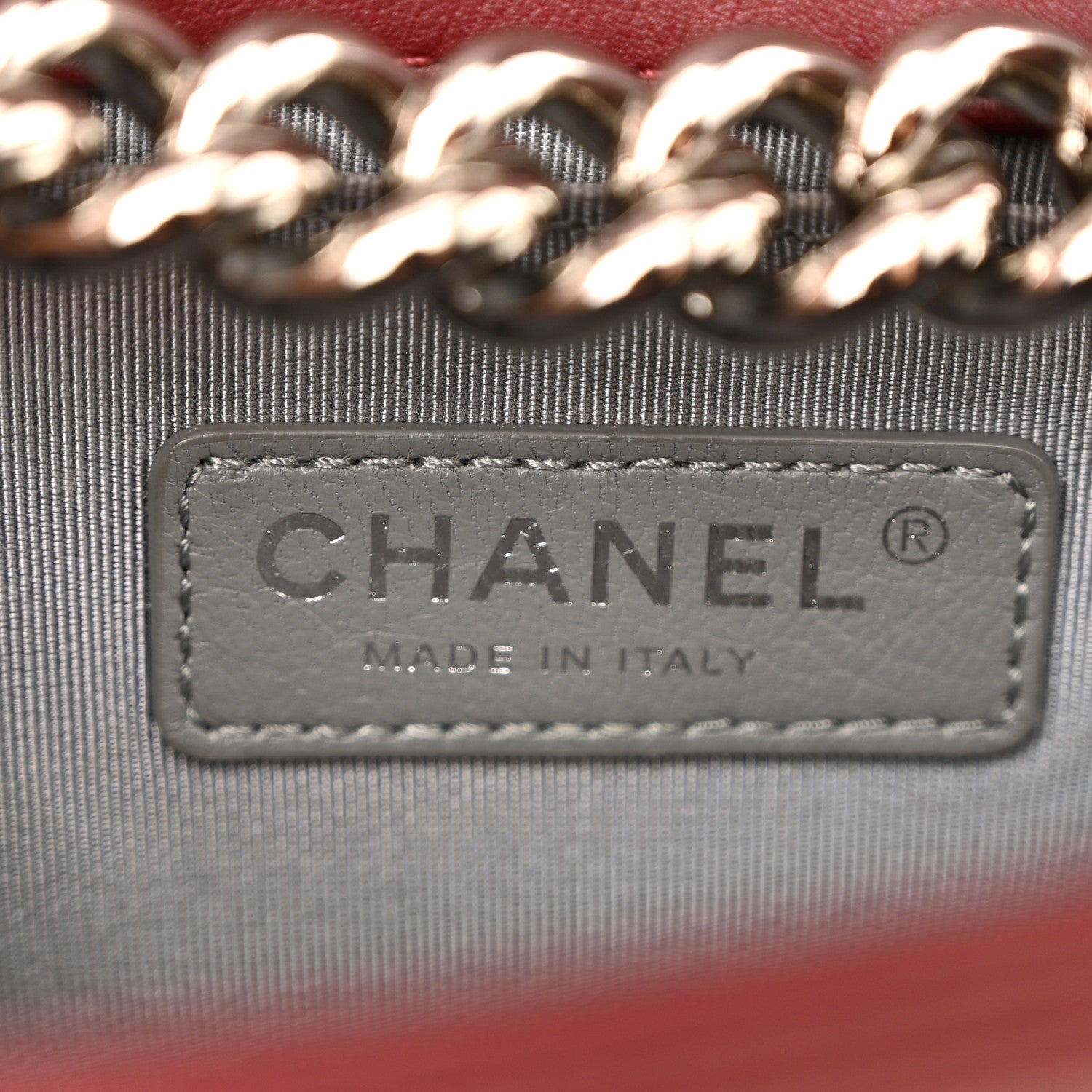 Chanel Calfskin Chevron Quilted Small Boy Flap Burgundy 6 of 13