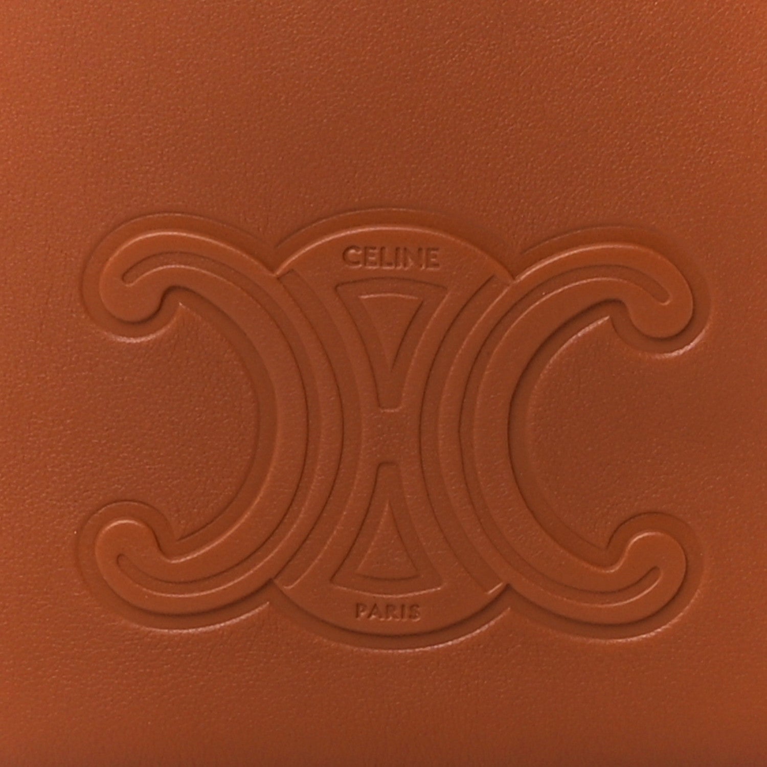 Celine Supple Calfskin Triomphe Heloise Shoulder Bag Tan 9 of 11