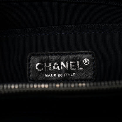 Chanel Caviar Quilted Grand Shopping Tote GST Navy Blue 6 of 10