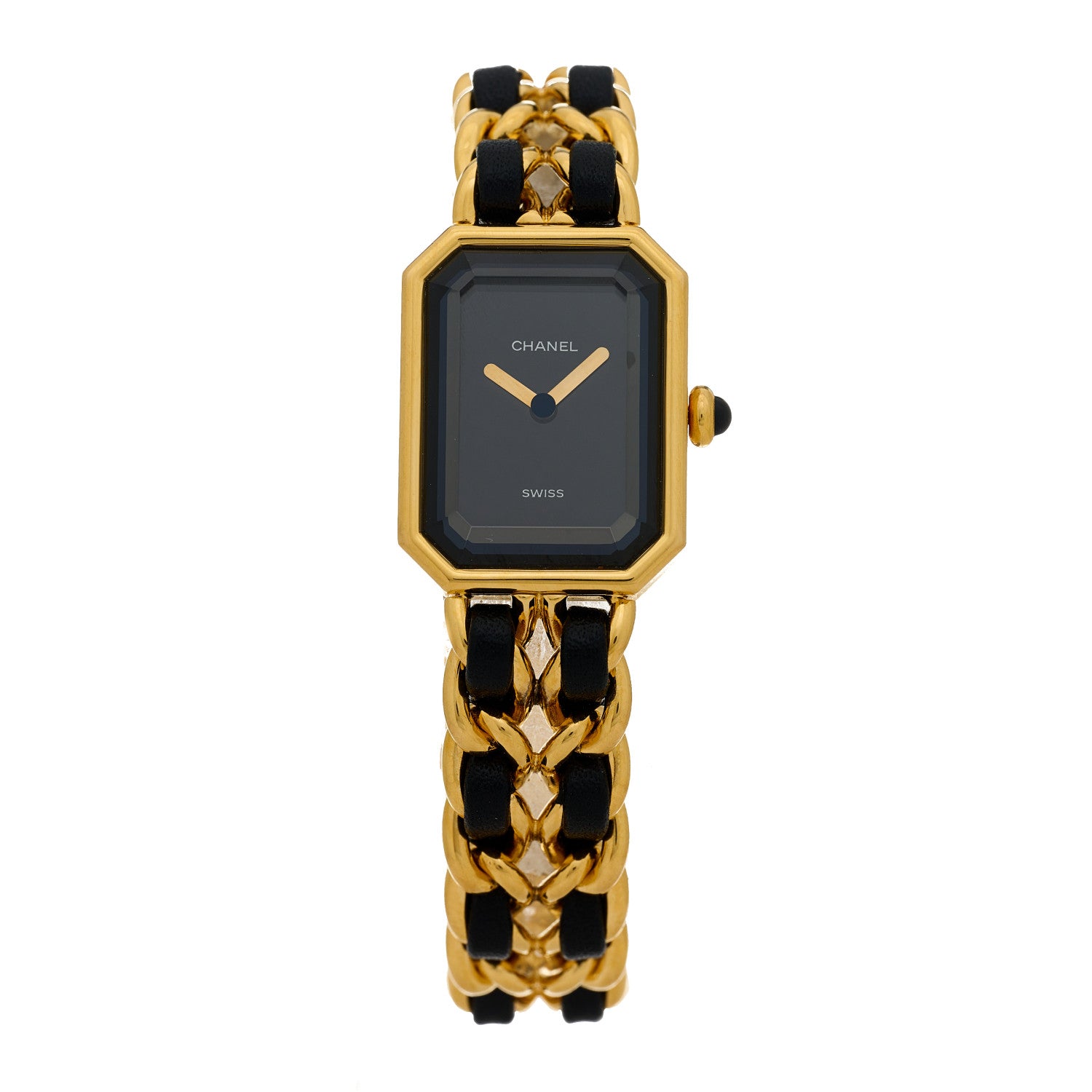 Chanel Stainless Steel Lambskin 20mm Chain Premiere Quartz Watch Gold L 1 of 4